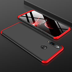 Handyhülle Hülle Kunststoff Schutzhülle Tasche Matt Vorder und Rückseite 360 Grad für Huawei P30 Lite New Edition Rot und Schwarz