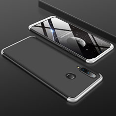 Handyhülle Hülle Kunststoff Schutzhülle Tasche Matt Vorder und Rückseite 360 Grad für Huawei P30 Lite New Edition Silber und Schwarz