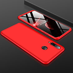 Handyhülle Hülle Kunststoff Schutzhülle Tasche Matt Vorder und Rückseite 360 Grad für Huawei P30 Lite Rot