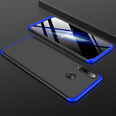 Handyhülle Hülle Kunststoff Schutzhülle Tasche Matt Vorder und Rückseite 360 Grad für Huawei P30 Lite XL Blau und Schwarz
