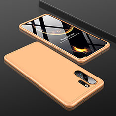Handyhülle Hülle Kunststoff Schutzhülle Tasche Matt Vorder und Rückseite 360 Grad für Huawei P30 Pro Gold