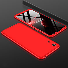 Handyhülle Hülle Kunststoff Schutzhülle Tasche Matt Vorder und Rückseite 360 Grad für Huawei Y6 Prime (2019) Rot