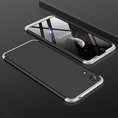 Handyhülle Hülle Kunststoff Schutzhülle Tasche Matt Vorder und Rückseite 360 Grad für Huawei Y6 Prime (2019) Silber