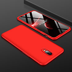 Handyhülle Hülle Kunststoff Schutzhülle Tasche Matt Vorder und Rückseite 360 Grad für OnePlus 6T Rot
