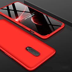 Handyhülle Hülle Kunststoff Schutzhülle Tasche Matt Vorder und Rückseite 360 Grad für OnePlus 7 Pro Rot
