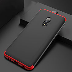 Handyhülle Hülle Kunststoff Schutzhülle Tasche Matt Vorder und Rückseite 360 Grad für Oppo Realme X Rot und Schwarz