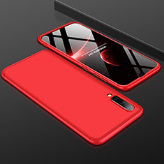 Handyhülle Hülle Kunststoff Schutzhülle Tasche Matt Vorder und Rückseite 360 Grad für Samsung Galaxy A30S Rot