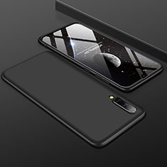 Handyhülle Hülle Kunststoff Schutzhülle Tasche Matt Vorder und Rückseite 360 Grad für Samsung Galaxy A30S Schwarz