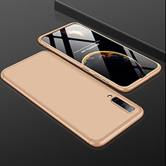 Handyhülle Hülle Kunststoff Schutzhülle Tasche Matt Vorder und Rückseite 360 Grad für Samsung Galaxy A50S Gold