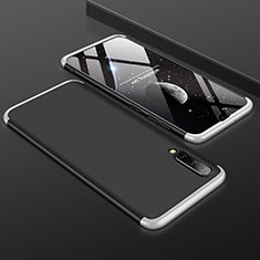 Handyhülle Hülle Kunststoff Schutzhülle Tasche Matt Vorder und Rückseite 360 Grad für Samsung Galaxy A50S Silber und Schwarz