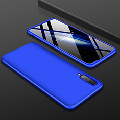 Handyhülle Hülle Kunststoff Schutzhülle Tasche Matt Vorder und Rückseite 360 Grad für Samsung Galaxy A70 Blau