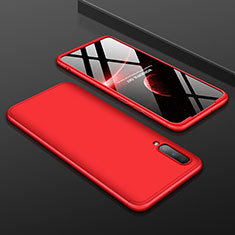 Handyhülle Hülle Kunststoff Schutzhülle Tasche Matt Vorder und Rückseite 360 Grad für Samsung Galaxy A70 Rot