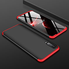 Handyhülle Hülle Kunststoff Schutzhülle Tasche Matt Vorder und Rückseite 360 Grad für Samsung Galaxy A70S Rot und Schwarz