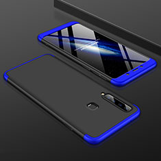 Handyhülle Hülle Kunststoff Schutzhülle Tasche Matt Vorder und Rückseite 360 Grad für Samsung Galaxy A9s Blau und Schwarz