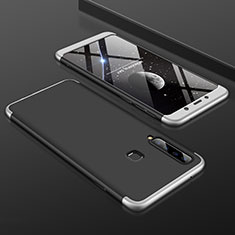 Handyhülle Hülle Kunststoff Schutzhülle Tasche Matt Vorder und Rückseite 360 Grad für Samsung Galaxy A9s Silber