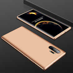 Handyhülle Hülle Kunststoff Schutzhülle Tasche Matt Vorder und Rückseite 360 Grad für Samsung Galaxy Note 10 Plus 5G Gold