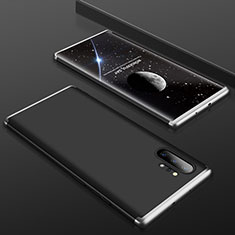 Handyhülle Hülle Kunststoff Schutzhülle Tasche Matt Vorder und Rückseite 360 Grad für Samsung Galaxy Note 10 Plus 5G Silber und Schwarz