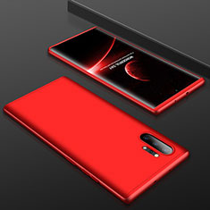 Handyhülle Hülle Kunststoff Schutzhülle Tasche Matt Vorder und Rückseite 360 Grad für Samsung Galaxy Note 10 Plus Rot