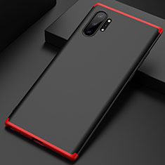 Handyhülle Hülle Kunststoff Schutzhülle Tasche Matt Vorder und Rückseite 360 Grad für Samsung Galaxy Note 10 Plus Rot und Schwarz