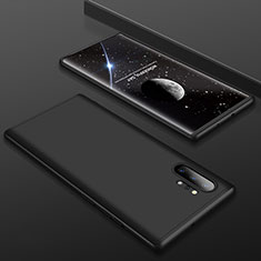 Handyhülle Hülle Kunststoff Schutzhülle Tasche Matt Vorder und Rückseite 360 Grad für Samsung Galaxy Note 10 Plus Schwarz
