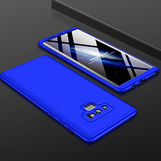 Handyhülle Hülle Kunststoff Schutzhülle Tasche Matt Vorder und Rückseite 360 Grad für Samsung Galaxy Note 9 Blau