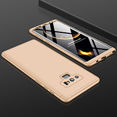Handyhülle Hülle Kunststoff Schutzhülle Tasche Matt Vorder und Rückseite 360 Grad für Samsung Galaxy Note 9 Gold