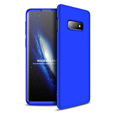 Handyhülle Hülle Kunststoff Schutzhülle Tasche Matt Vorder und Rückseite 360 Grad für Samsung Galaxy S10e Blau