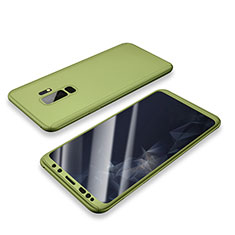 Handyhülle Hülle Kunststoff Schutzhülle Tasche Matt Vorder und Rückseite 360 Grad für Samsung Galaxy S9 Plus Grün
