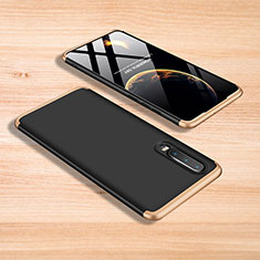 Handyhülle Hülle Kunststoff Schutzhülle Tasche Matt Vorder und Rückseite 360 Grad für Xiaomi Mi 9 Gold und Schwarz