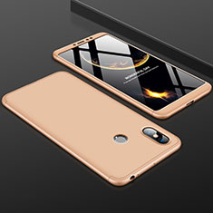 Handyhülle Hülle Kunststoff Schutzhülle Tasche Matt Vorder und Rückseite 360 Grad für Xiaomi Mi Max 3 Gold