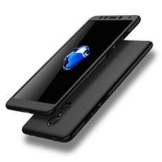 Handyhülle Hülle Kunststoff Schutzhülle Tasche Matt Vorder und Rückseite 360 Grad für Xiaomi Redmi 5 Schwarz
