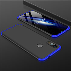 Handyhülle Hülle Kunststoff Schutzhülle Tasche Matt Vorder und Rückseite 360 Grad für Xiaomi Redmi 7 Blau und Schwarz