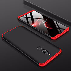 Handyhülle Hülle Kunststoff Schutzhülle Tasche Matt Vorder und Rückseite 360 Grad für Xiaomi Redmi 8 Rot und Schwarz