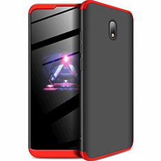 Handyhülle Hülle Kunststoff Schutzhülle Tasche Matt Vorder und Rückseite 360 Grad für Xiaomi Redmi 8A Rot und Schwarz