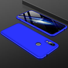 Handyhülle Hülle Kunststoff Schutzhülle Tasche Matt Vorder und Rückseite 360 Grad für Xiaomi Redmi Note 7 Blau