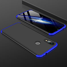 Handyhülle Hülle Kunststoff Schutzhülle Tasche Matt Vorder und Rückseite 360 Grad für Xiaomi Redmi Note 7 Blau und Schwarz