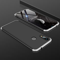 Handyhülle Hülle Kunststoff Schutzhülle Tasche Matt Vorder und Rückseite 360 Grad für Xiaomi Redmi Note 7 Pro Silber und Schwarz