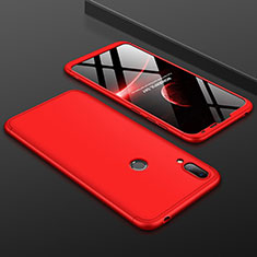 Handyhülle Hülle Kunststoff Schutzhülle Tasche Matt Vorder und Rückseite 360 Grad M01 für Huawei Y7 Pro (2019) Rot