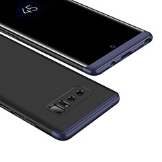 Handyhülle Hülle Kunststoff Schutzhülle Tasche Matt Vorder und Rückseite 360 Grad M01 für Samsung Galaxy Note 8 Blau und Schwarz