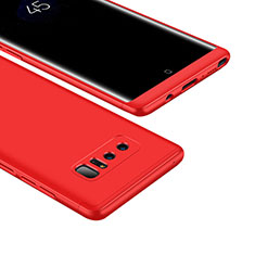 Handyhülle Hülle Kunststoff Schutzhülle Tasche Matt Vorder und Rückseite 360 Grad M01 für Samsung Galaxy Note 8 Rot