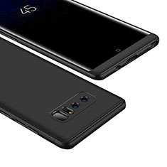 Handyhülle Hülle Kunststoff Schutzhülle Tasche Matt Vorder und Rückseite 360 Grad M01 für Samsung Galaxy Note 8 Schwarz