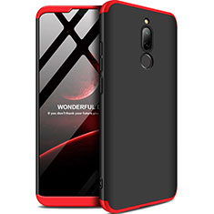 Handyhülle Hülle Kunststoff Schutzhülle Tasche Matt Vorder und Rückseite 360 Grad M01 für Xiaomi Redmi 8 Rot und Schwarz