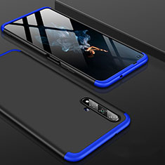 Handyhülle Hülle Kunststoff Schutzhülle Tasche Matt Vorder und Rückseite 360 Grad P01 für Huawei Nova 5T Blau und Schwarz