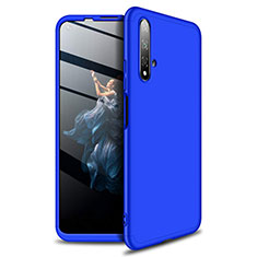 Handyhülle Hülle Kunststoff Schutzhülle Tasche Matt Vorder und Rückseite 360 Grad P02 für Huawei Honor 20 Blau