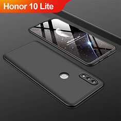 Handyhülle Hülle Kunststoff Schutzhülle Tasche Matt Vorder und Rückseite 360 Grad Q01 für Huawei Honor 10 Lite Schwarz