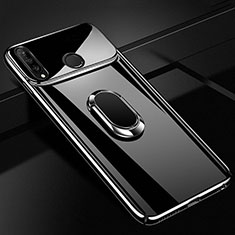 Handyhülle Hülle Kunststoff Schutzhülle Tasche Spiegel 360 Grad mit Magnetisch Fingerring Ständer für Huawei P30 Lite New Edition Schwarz