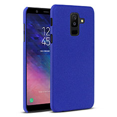 Handyhülle Hülle Kunststoff Schutzhülle Tasche Treibsand für Samsung Galaxy A6 Plus (2018) Blau