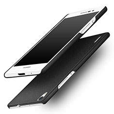 Handyhülle Hülle Kunststoff Schutzhülle Treibsand für Huawei P7 Dual SIM Schwarz