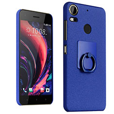 Handyhülle Hülle Kunststoff Schutzhülle Treibsand mit Fingerring Ständer für HTC Desire 10 Pro Blau