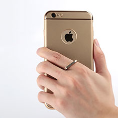 Handyhülle Hülle Luxus Aluminium Metall mit Fingerring Ständer für Apple iPhone 6 Gold